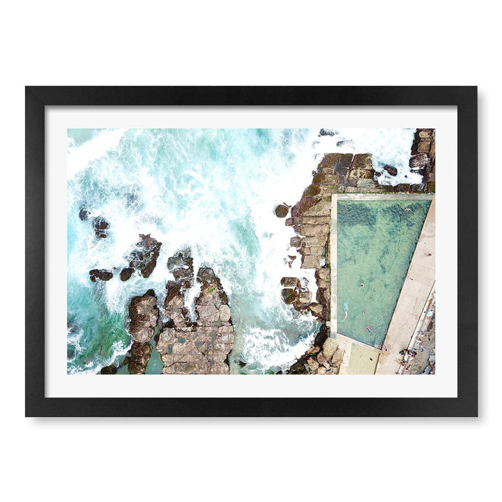 Avalon Ocean Pool Wall Art Print A3 (29.7 x 42cm) / Matte Black Frame / White Border from our Australian Made Framed Wall Art, Prints & Posters collection by Profile Products (Australia) Pty Ltd