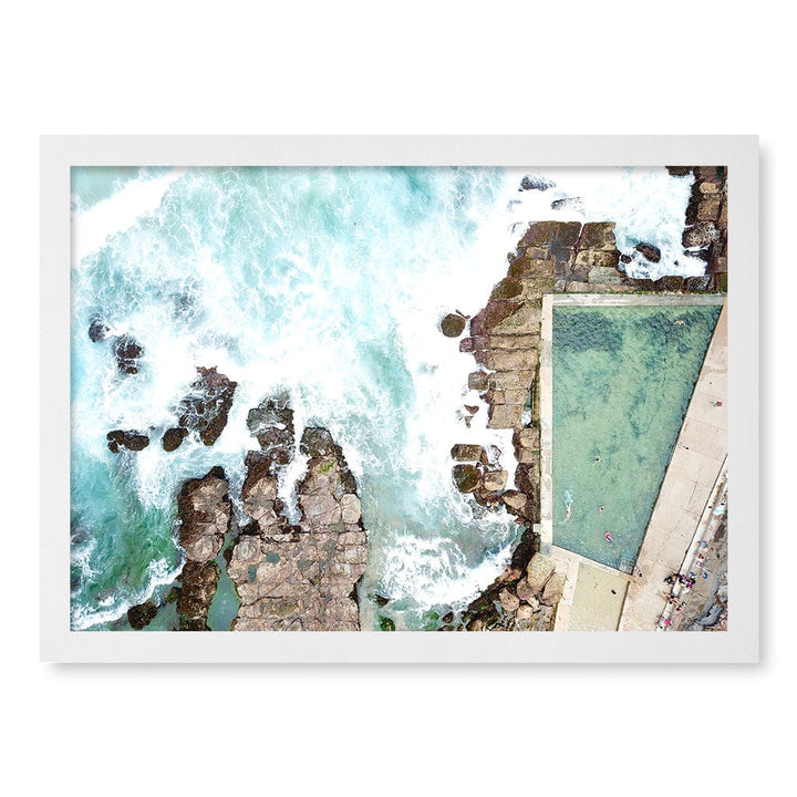 Avalon Ocean Pool Wall Art Print A3 (29.7 x 42cm) / Matte White Frame / No Border from our Australian Made Framed Wall Art, Prints & Posters collection by Profile Products (Australia) Pty Ltd