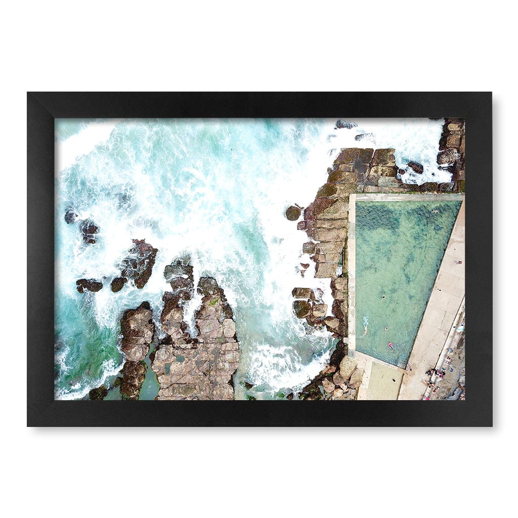Avalon Ocean Pool Wall Art Print A4 (21 x 29.7cm) / Matte Black Frame / No Border from our Australian Made Framed Wall Art, Prints & Posters collection by Profile Products (Australia) Pty Ltd