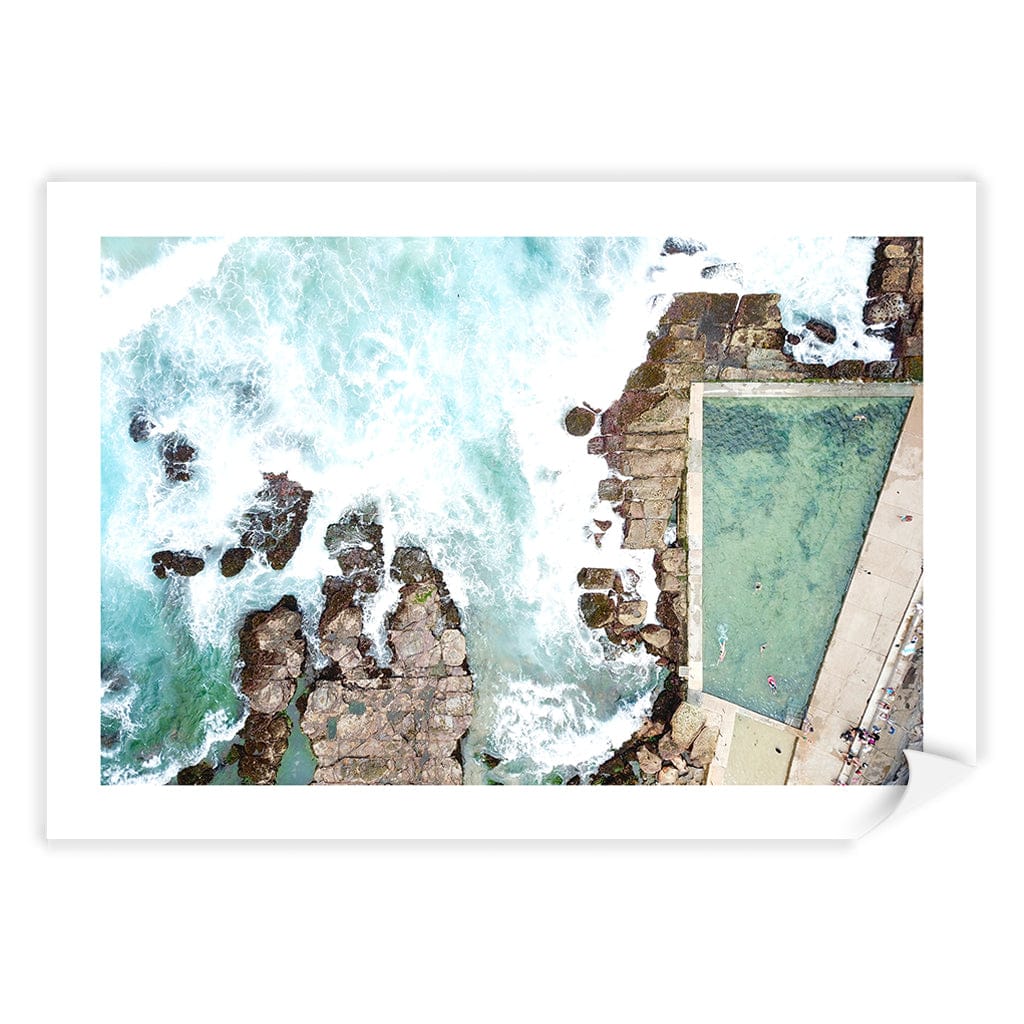 Avalon Ocean Pool Wall Art Print A4 (21 x 29.7cm) / Print Only / White Border from our Australian Made Framed Wall Art, Prints & Posters collection by Profile Products (Australia) Pty Ltd