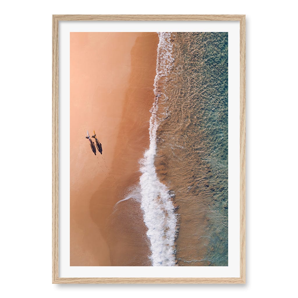 Avalon Sands Wall Art Print A1 (59.4 x 84.1cm) / Natural Oak Frame / White Border from our Australian Made Framed Wall Art, Prints & Posters collection by Profile Products (Australia) Pty Ltd