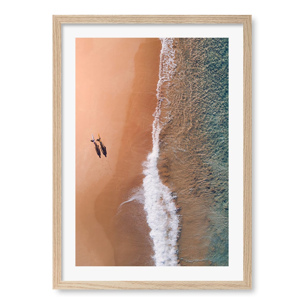 Avalon Sands Wall Art Print A2 (42 x 59.4cm) / Natural Oak Frame / White Border from our Australian Made Framed Wall Art, Prints & Posters collection by Profile Products (Australia) Pty Ltd