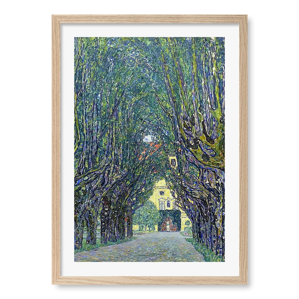 Avenue in the Park - Gustav Klimt Art Print A2 (42 x 59.4cm) / Natural Oak Frame / White Border from our Australian Made Wall Art collection by Profile Australia