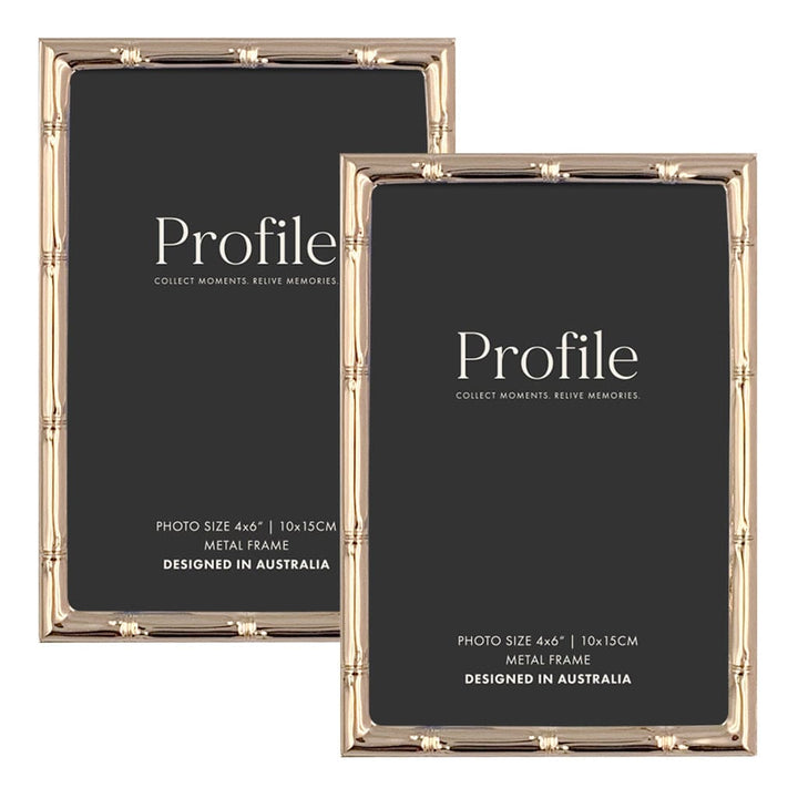 Bamboo Rose Gold Metal Frame Value Pack 4x6 (2 pack bundle) from our Metal Photo Frames collection by Profile Products (Australia) Pty Ltd