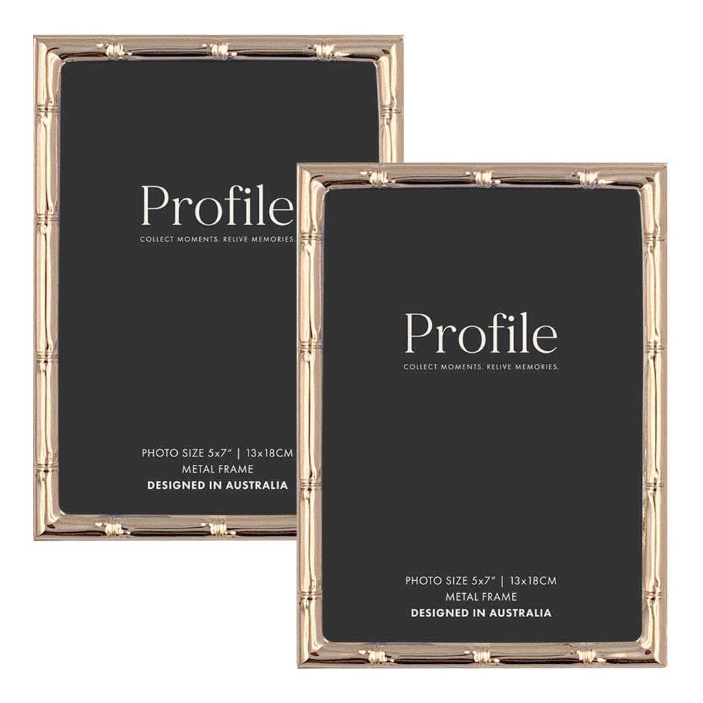 Bamboo Rose Gold Metal Frame Value Pack 5x7 (2 pack bundle) from our Metal Photo Frames collection by Profile Products (Australia) Pty Ltd