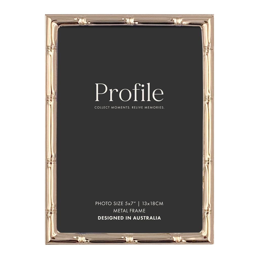 Bamboo Rose Gold Metal Photo Frame 5x7in (13x18cm) from our Metal Photo Frames collection by Profile Products Australia