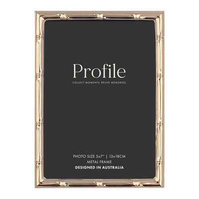 Bamboo Rose Gold Metal Photo Frame 5x7in (13x18cm) from our Metal Photo Frames collection by Profile Products Australia