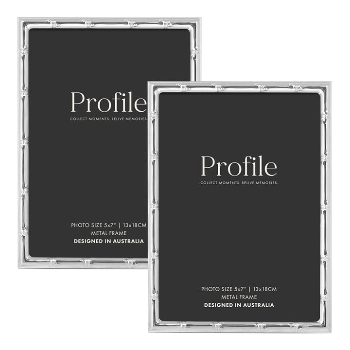 Bamboo Silver Metal Frame Value Pack 5x7 (2 pack bundle) from our Metal Photo Frames collection by Profile Products (Australia) Pty Ltd