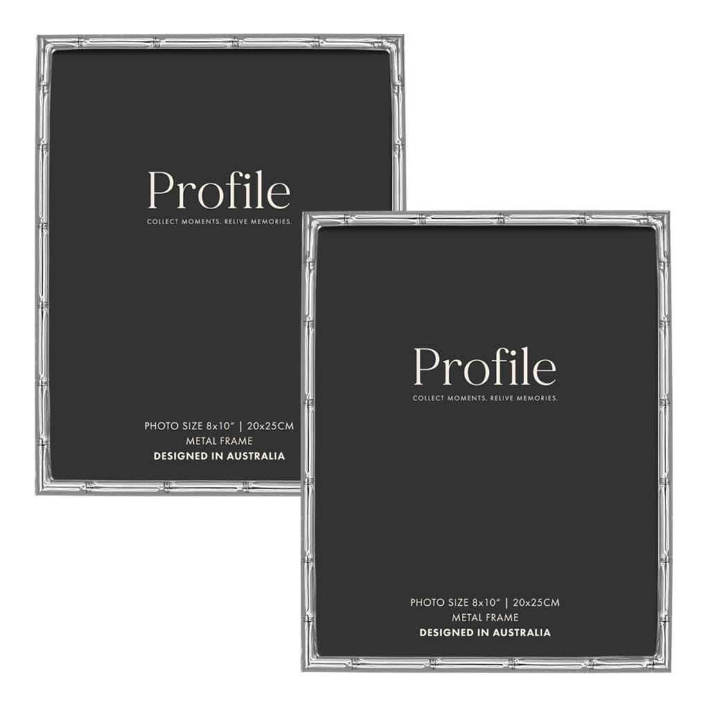 Silver Bamboo Frame Set 8x10 | Metal Photo Frame Set | Profile Australia