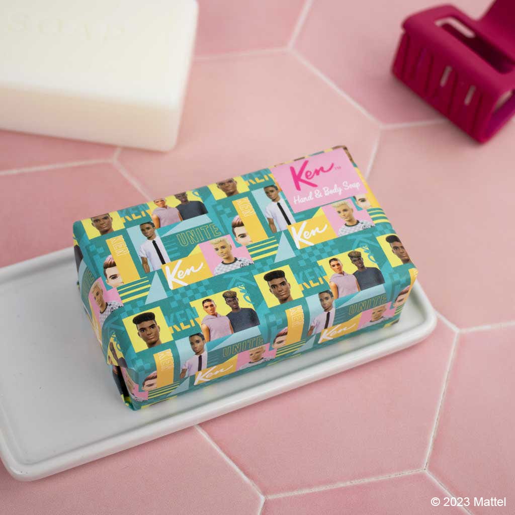 Barbie™, Ken™ Bergamot and Cedar Hand Soap Bar from our Luxury Bar Soap collection by The English Soap Company