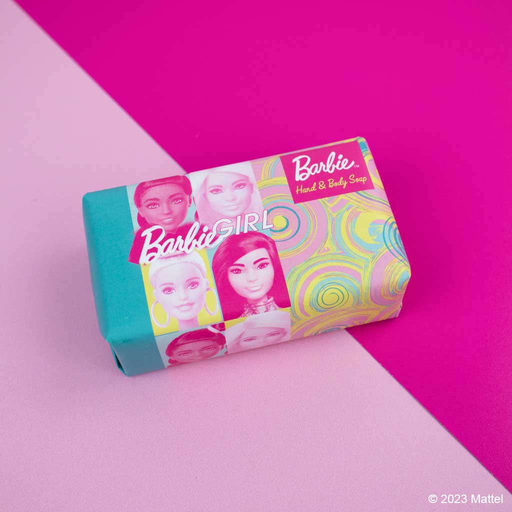 Barbie™ Mango Swirl Hand Soap Bar from our Luxury Bar Soap collection by The English Soap Company