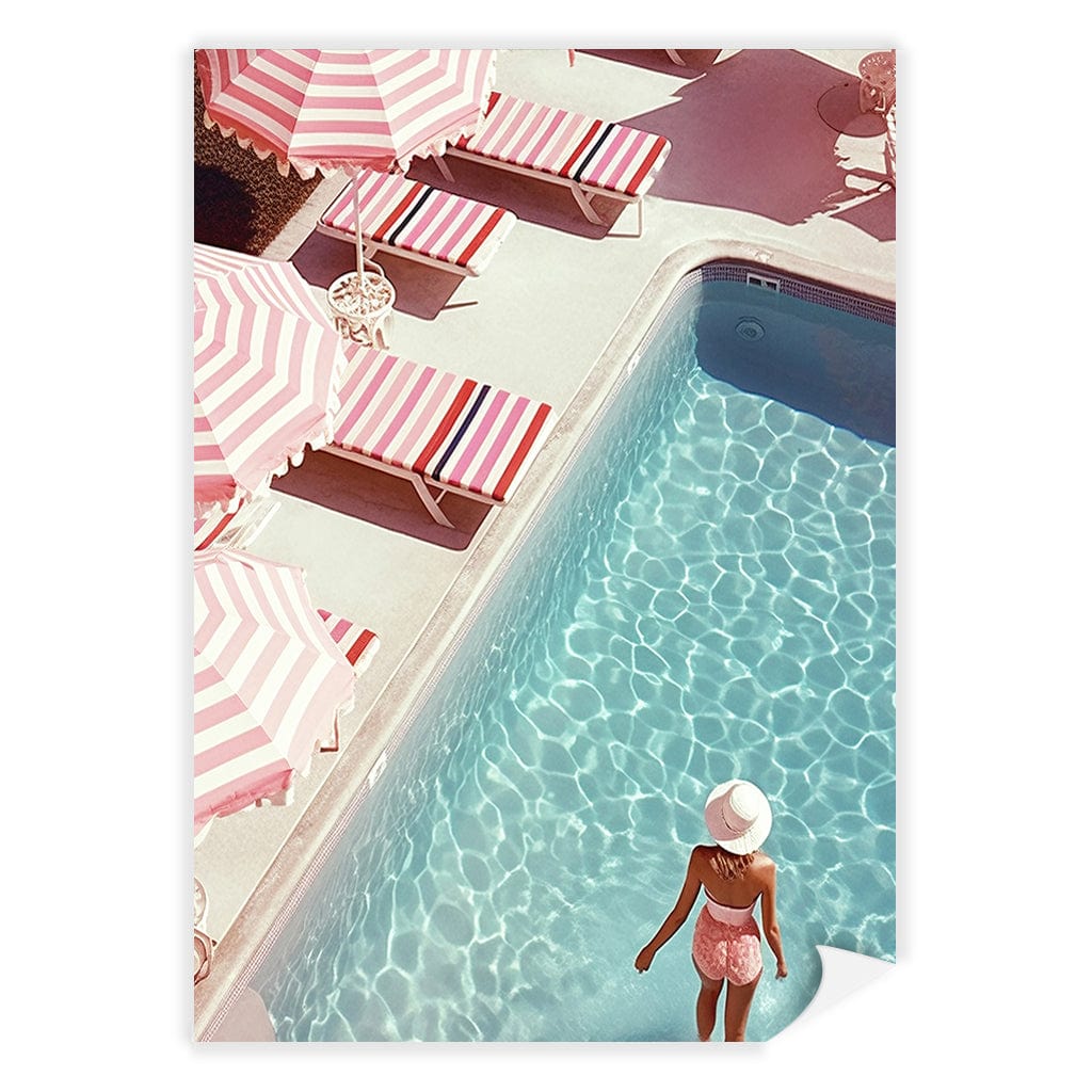 Barbiecore Pool Modern Wall Art Print A4 (21 x 29.7cm) / Print Only / No Border from our Australian Made Framed Wall Art, Prints & Posters collection by Profile Products (Australia) Pty Ltd