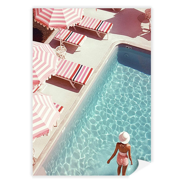 Barbiecore Pool Modern Wall Art Print A4 (21 x 29.7cm) / Print Only / No Border from our Australian Made Framed Wall Art, Prints & Posters collection by Profile Products (Australia) Pty Ltd