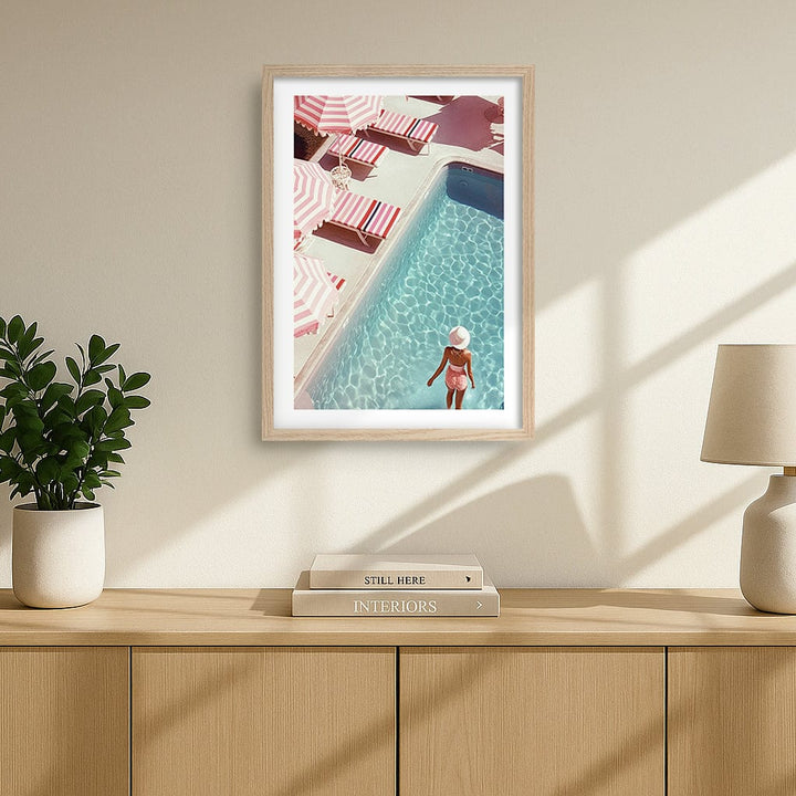 Barbiecore Pool Modern Wall Art Print from our Australian Made Framed Wall Art, Prints & Posters collection by Profile Products (Australia) Pty Ltd
