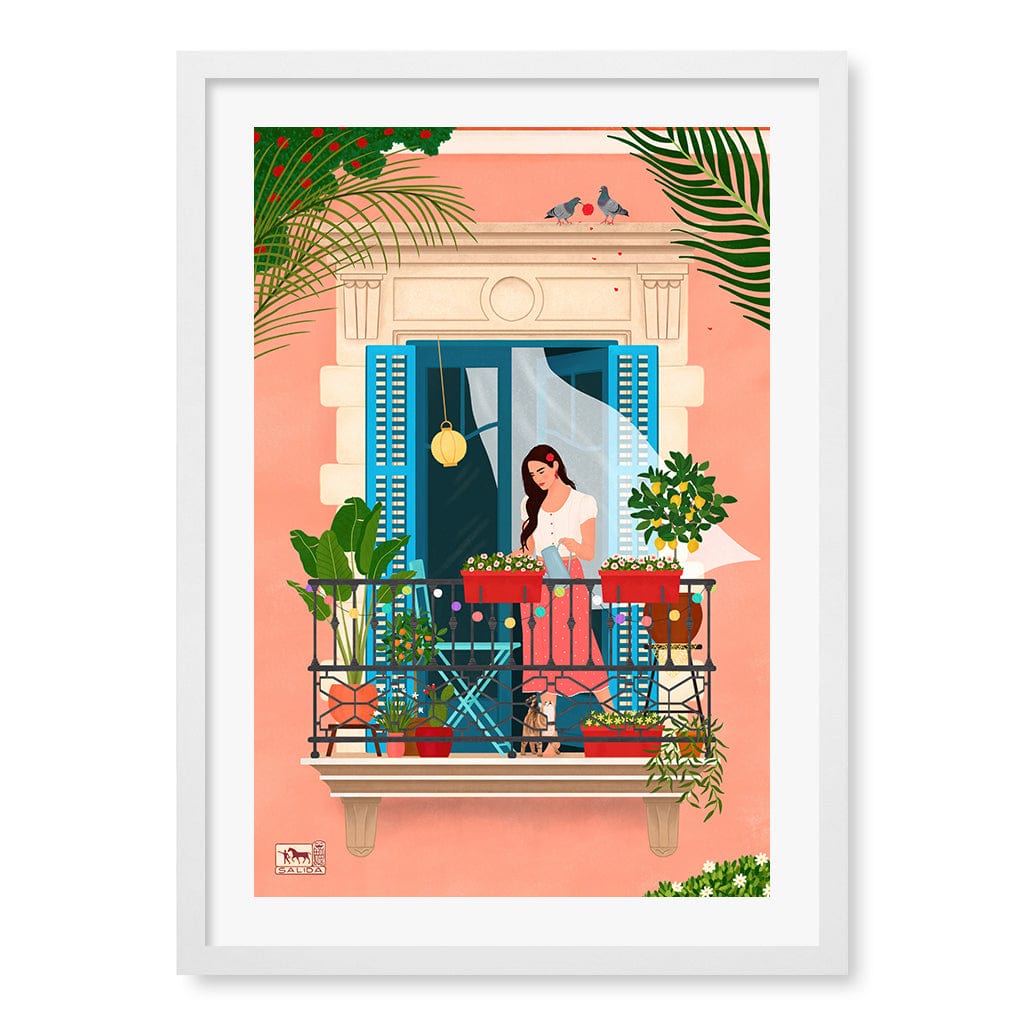 Barcelona Wall Art Print A2 (42 x 59.4cm) / Matte White Frame / White Border from our Australian Made Wall Art collection by Profile Australia