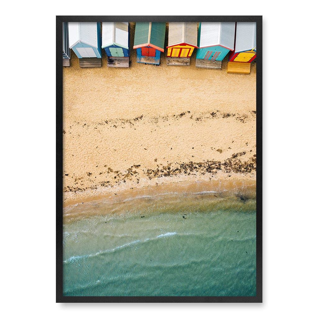 Beach Box Sands Wall Art Print A1 (59.4 x 84.1cm) / Matte Black Frame / No Border from our Australian Made Framed Wall Art, Prints & Posters collection by Profile Products (Australia) Pty Ltd
