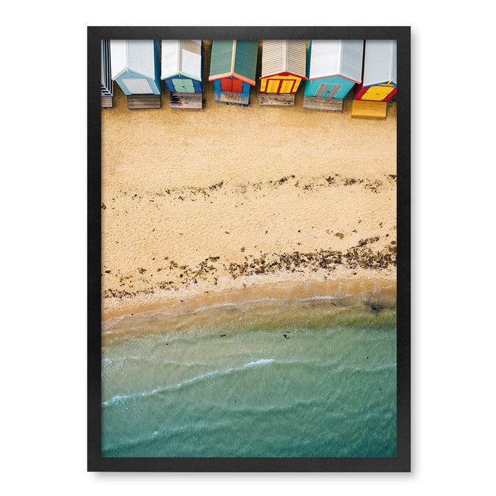 Beach Box Sands Wall Art Print A2 (42 x 59.4cm) / Matte Black Frame / No Border from our Australian Made Framed Wall Art, Prints & Posters collection by Profile Products (Australia) Pty Ltd