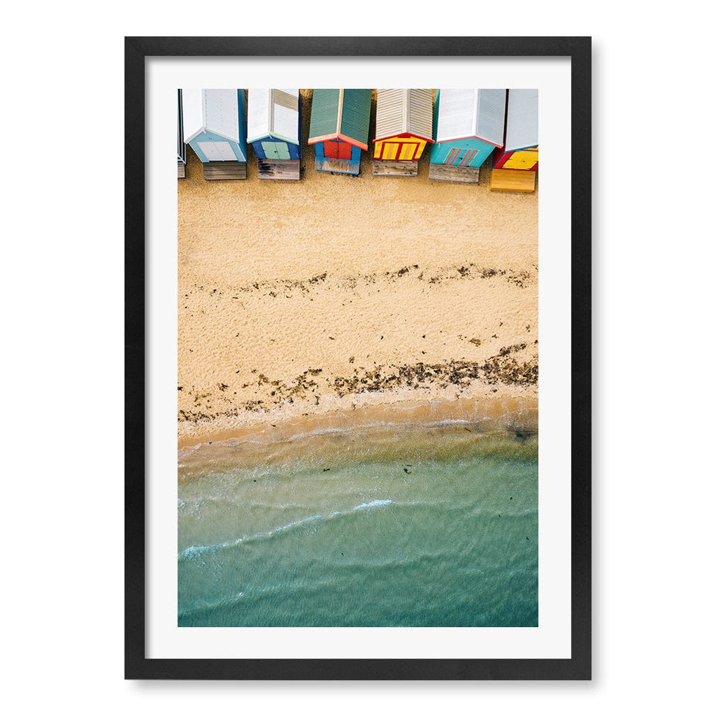 Beach Box Sands Wall Art Print A2 (42 x 59.4cm) / Matte Black Frame / White Border from our Australian Made Framed Wall Art, Prints & Posters collection by Profile Products (Australia) Pty Ltd