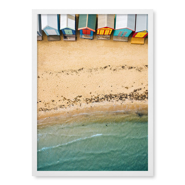 Beach Box Sands Wall Art Print A2 (42 x 59.4cm) / Matte White Frame / No Border from our Australian Made Framed Wall Art, Prints & Posters collection by Profile Products (Australia) Pty Ltd