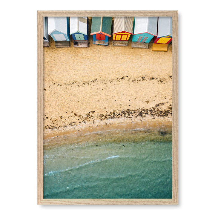 Beach Box Sands Wall Art Print A2 (42 x 59.4cm) / Natural Oak Frame / No Border from our Australian Made Framed Wall Art, Prints & Posters collection by Profile Products (Australia) Pty Ltd