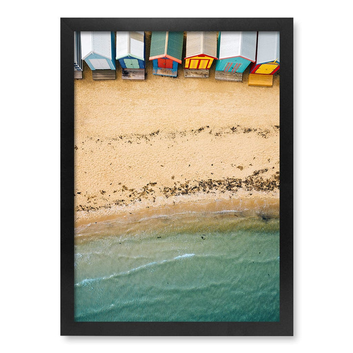 Beach Box Sands Wall Art Print A3 (29.7 x 42cm) / Matte Black Frame / No Border from our Australian Made Framed Wall Art, Prints & Posters collection by Profile Products (Australia) Pty Ltd