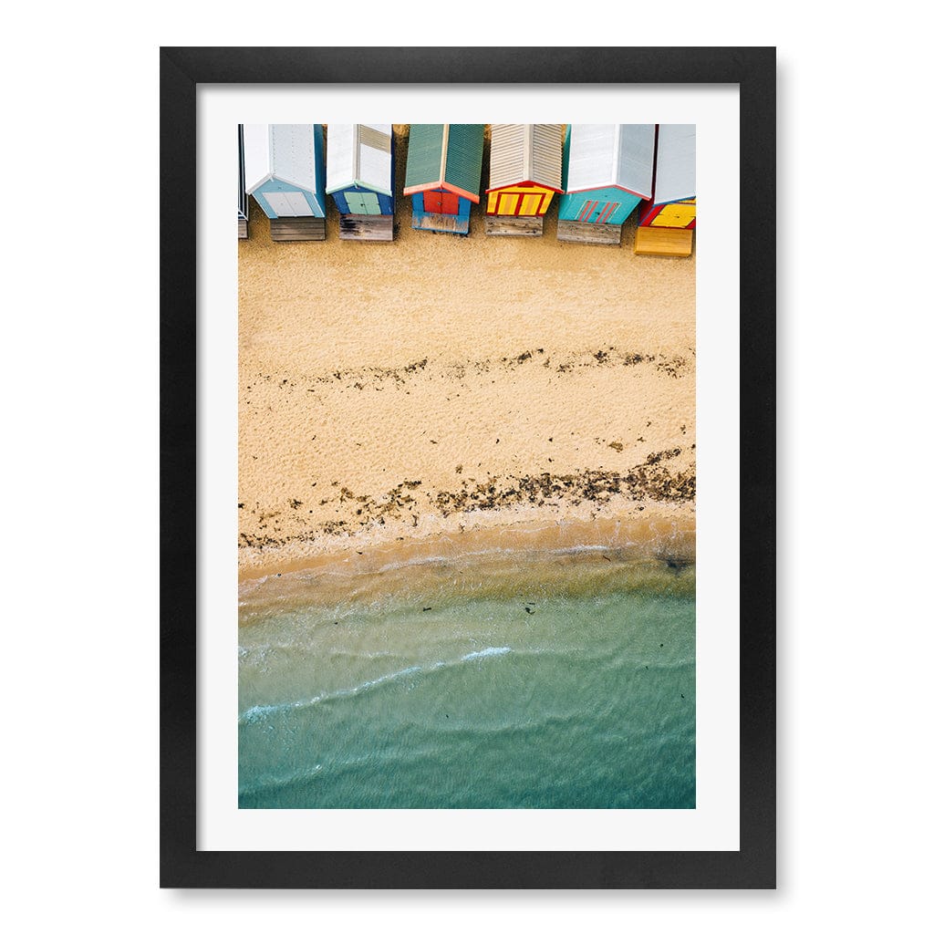Beach Box Sands Wall Art Print A3 (29.7 x 42cm) / Matte Black Frame / White Border from our Australian Made Framed Wall Art, Prints & Posters collection by Profile Products (Australia) Pty Ltd