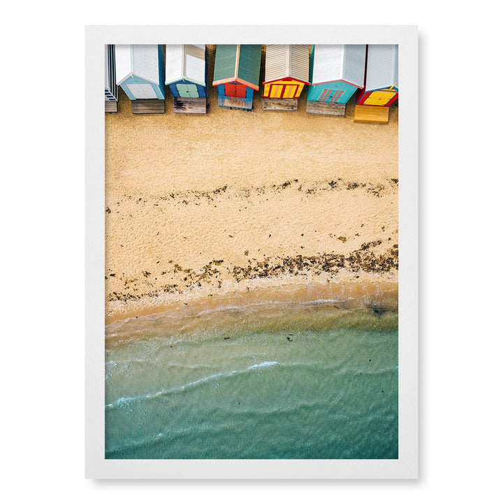 Beach Box Sands Wall Art Print A3 (29.7 x 42cm) / Matte White Frame / No Border from our Australian Made Framed Wall Art, Prints & Posters collection by Profile Products (Australia) Pty Ltd