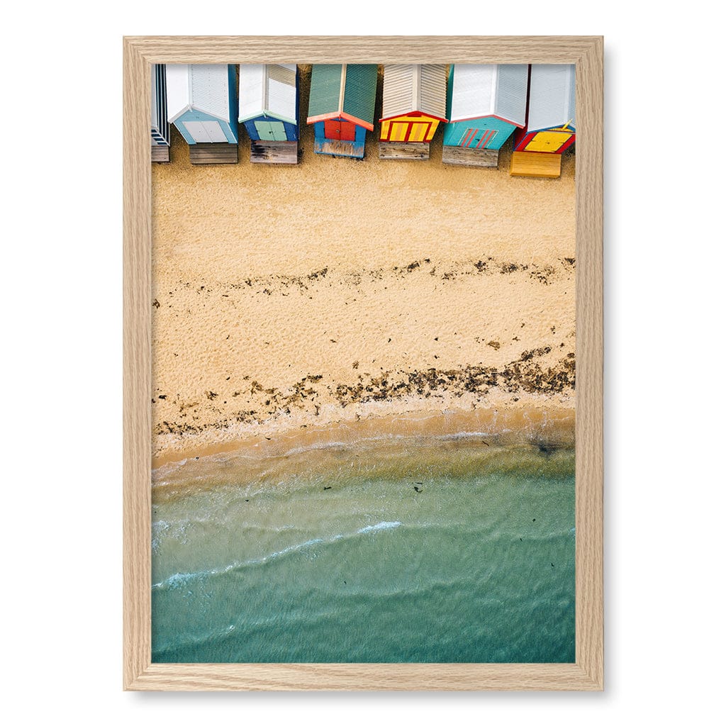 Beach Box Sands Wall Art Print A3 (29.7 x 42cm) / Natural Oak Frame / No Border from our Australian Made Framed Wall Art, Prints & Posters collection by Profile Products (Australia) Pty Ltd