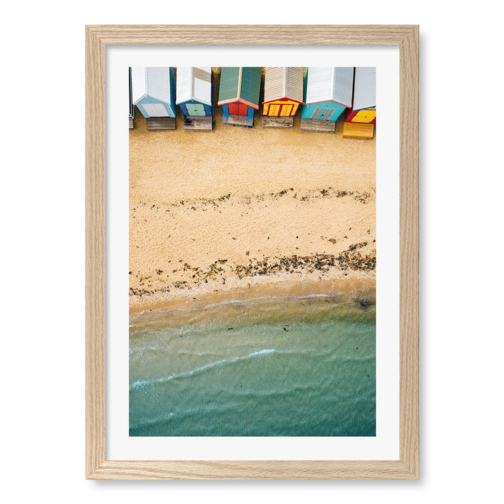 Beach Box Sands Wall Art Print A3 (29.7 x 42cm) / Natural Oak Frame / White Border from our Australian Made Framed Wall Art, Prints & Posters collection by Profile Products (Australia) Pty Ltd