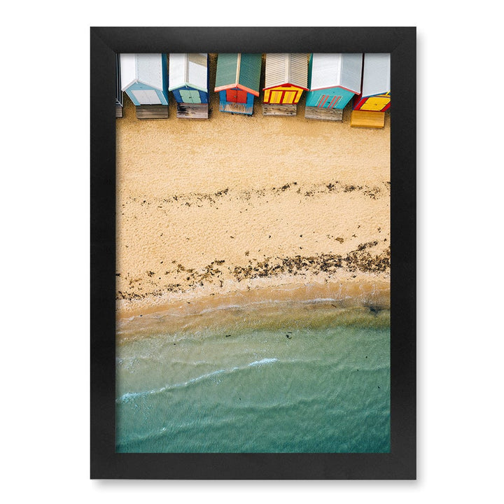 Beach Box Sands Wall Art Print A4 (21 x 29.7cm) / Matte Black Frame / No Border from our Australian Made Framed Wall Art, Prints & Posters collection by Profile Products (Australia) Pty Ltd