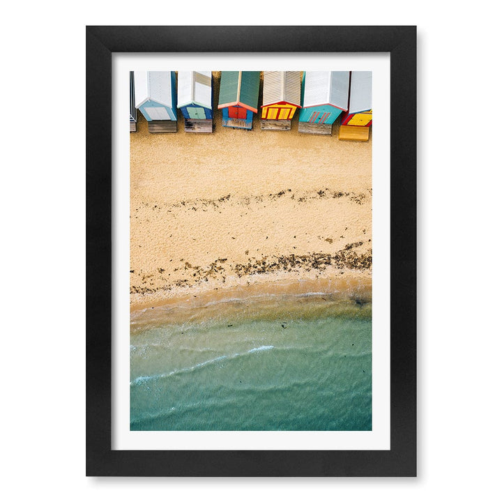 Beach Box Sands Wall Art Print A4 (21 x 29.7cm) / Matte Black Frame / White Border from our Australian Made Framed Wall Art, Prints & Posters collection by Profile Products (Australia) Pty Ltd
