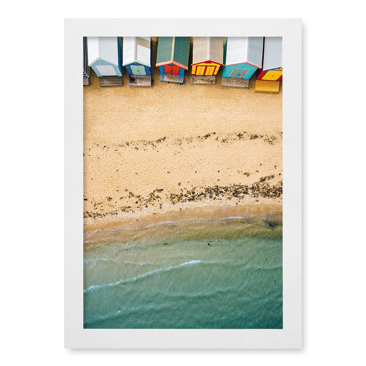 Beach Box Sands Wall Art Print A4 (21 x 29.7cm) / Matte White Frame / No Border from our Australian Made Framed Wall Art, Prints & Posters collection by Profile Products (Australia) Pty Ltd