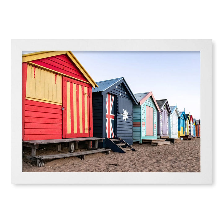 Beach Boxes Wall Art Print from our Australian Made Framed Wall Art, Prints & Posters collection by Profile Products (Australia) Pty Ltd
