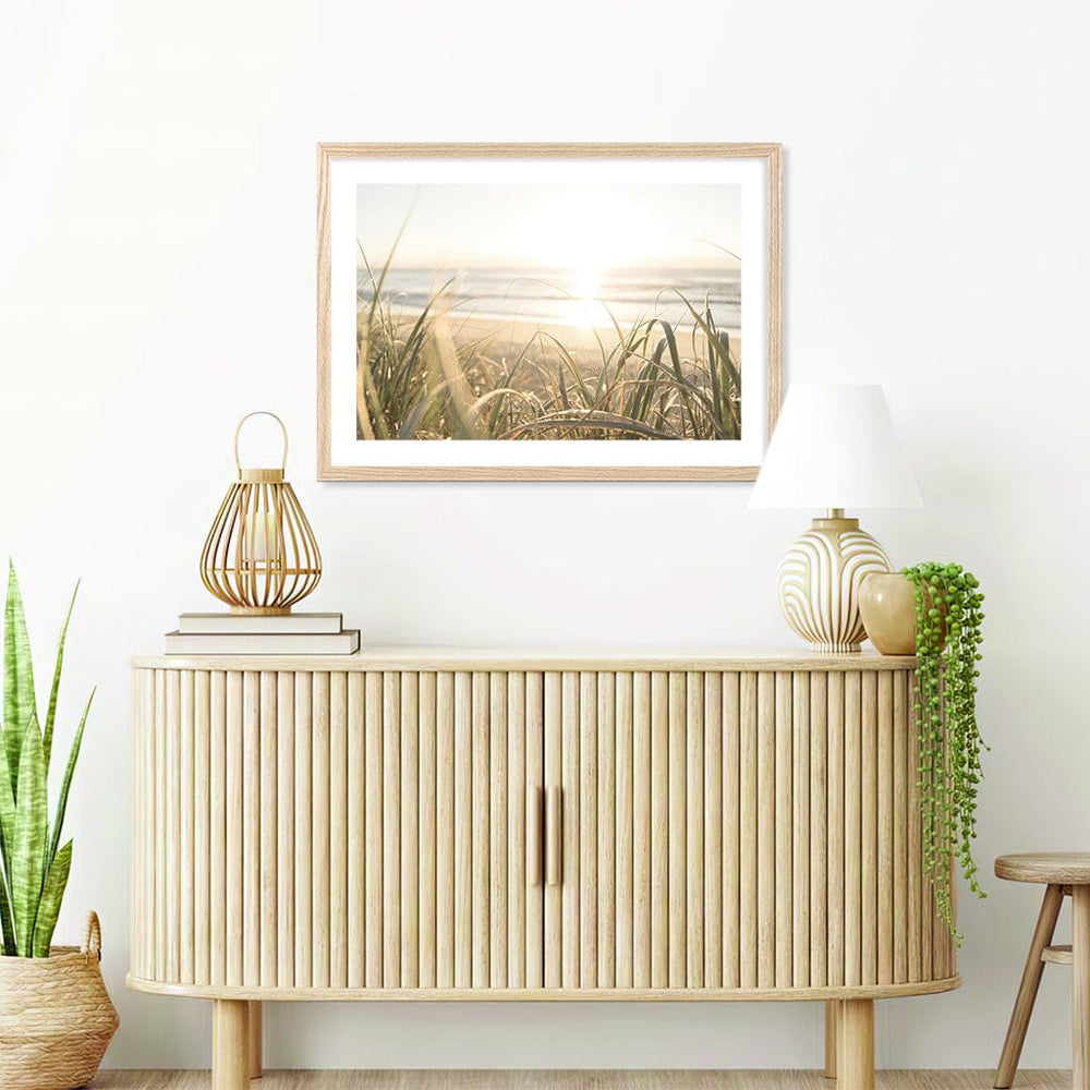 Beach Grass Sunset Wall Art Print from our Australian Made Framed Wall Art, Prints & Posters collection by Profile Products (Australia) Pty Ltd