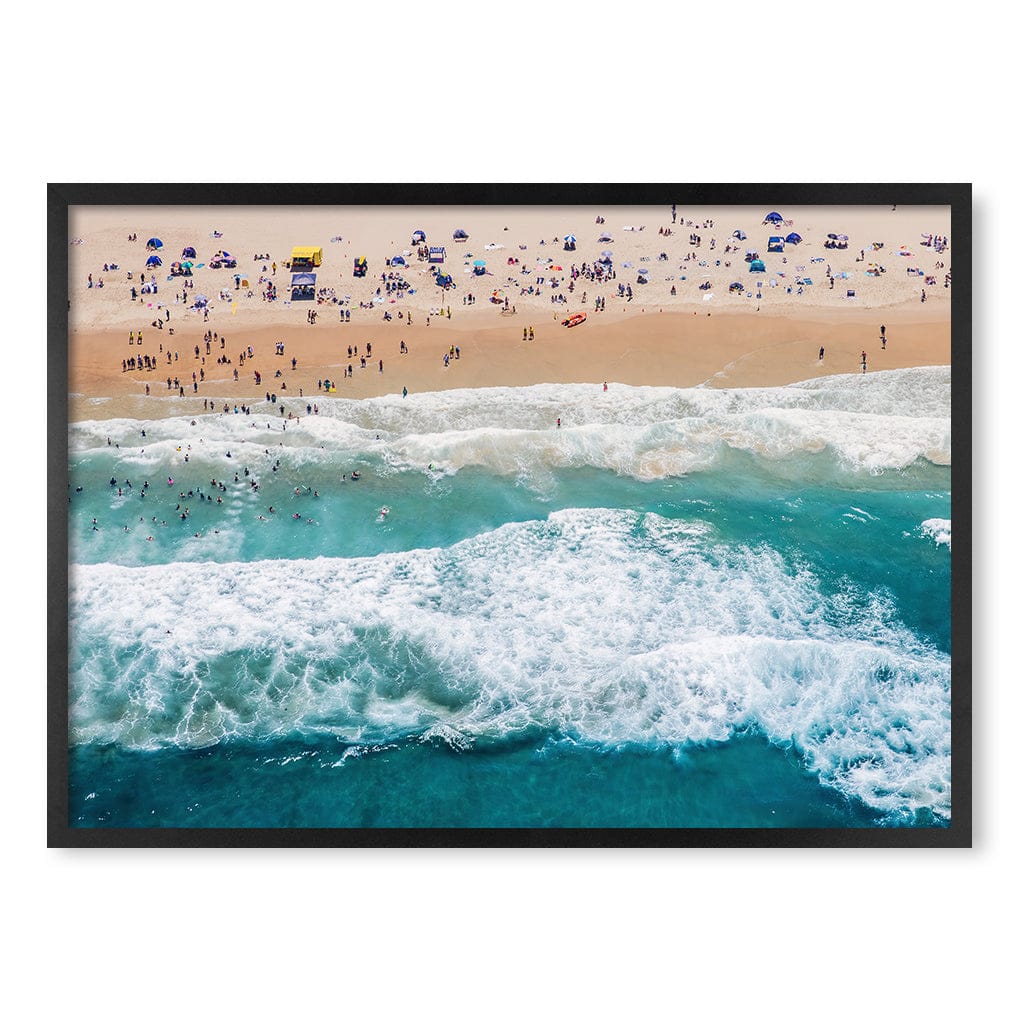 Beach Life 1 Wall Art Print A1 (59.4 x 84.1cm) / Matte Black Frame / No Border from our Australian Made Framed Wall Art, Prints & Posters collection by Profile Products (Australia) Pty Ltd