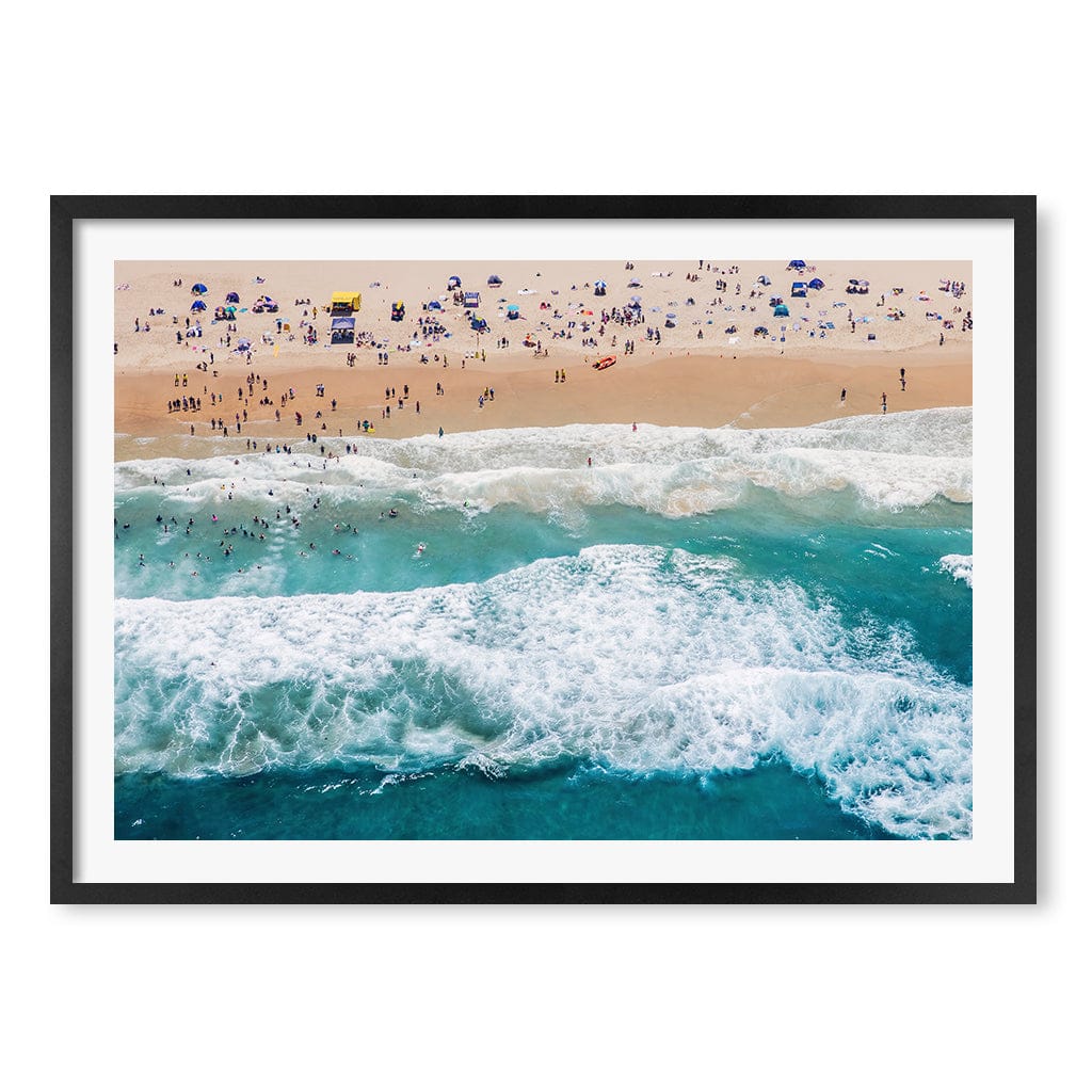 Beach Life 1 Wall Art Print A1 (59.4 x 84.1cm) / Matte Black Frame / White Border from our Australian Made Framed Wall Art, Prints & Posters collection by Profile Products (Australia) Pty Ltd