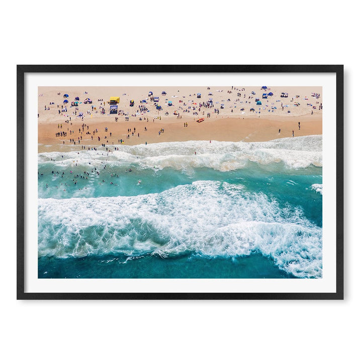 Beach Life 1 Wall Art Print A1 (59.4 x 84.1cm) / Matte Black Frame / White Border from our Australian Made Framed Wall Art, Prints & Posters collection by Profile Products (Australia) Pty Ltd