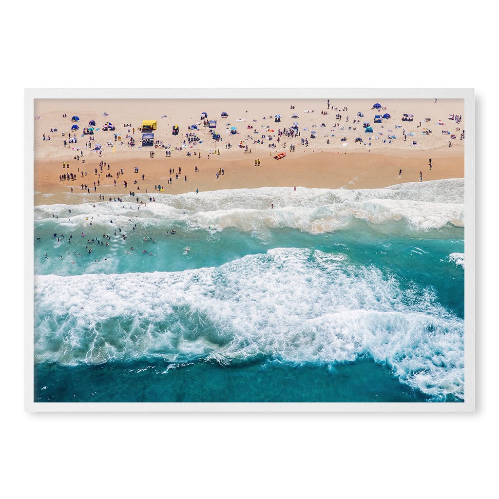 Beach Life 1 Wall Art Print A1 (59.4 x 84.1cm) / Matte White Frame / No Border from our Australian Made Framed Wall Art, Prints & Posters collection by Profile Products (Australia) Pty Ltd