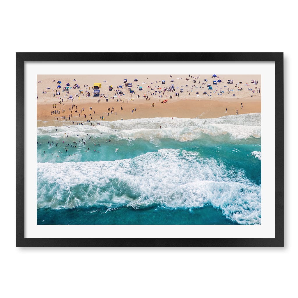 Beach Life 1 Wall Art Print A2 (42 x 59.4cm) / Matte Black Frame / White Border from our Australian Made Framed Wall Art, Prints & Posters collection by Profile Products (Australia) Pty Ltd