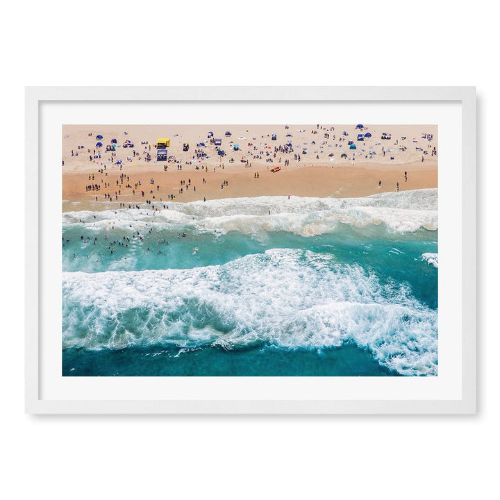 Beach Life 1 Wall Art Print A2 (42 x 59.4cm) / Matte White Frame / White Border from our Australian Made Framed Wall Art, Prints & Posters collection by Profile Products (Australia) Pty Ltd