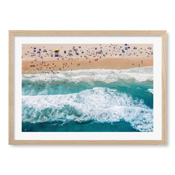 Beach Life 1 Wall Art Print A2 (42 x 59.4cm) / Natural Oak Frame / White Border from our Australian Made Framed Wall Art, Prints & Posters collection by Profile Products (Australia) Pty Ltd