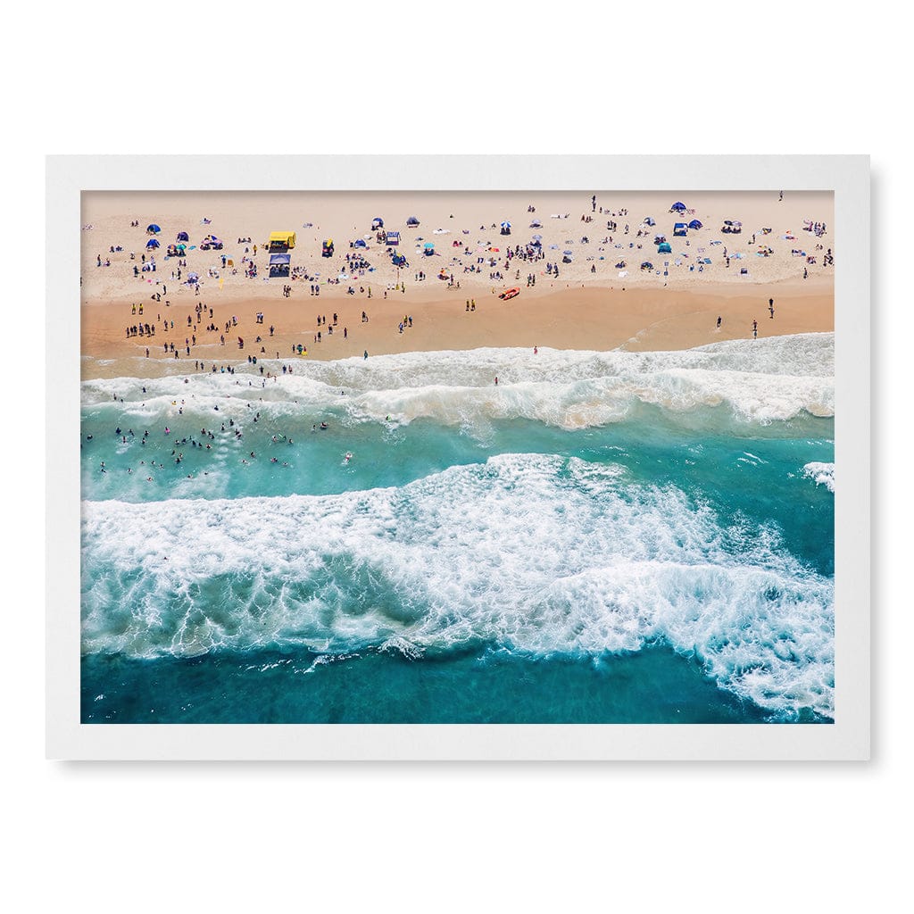 Beach Life 1 Wall Art Print A3 (29.7 x 42cm) / Matte White Frame / No Border from our Australian Made Framed Wall Art, Prints & Posters collection by Profile Products (Australia) Pty Ltd