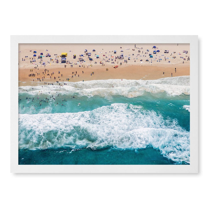 Beach Life 1 Wall Art Print A3 (29.7 x 42cm) / Matte White Frame / No Border from our Australian Made Framed Wall Art, Prints & Posters collection by Profile Products (Australia) Pty Ltd