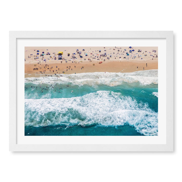 Beach Life 1 Wall Art Print A3 (29.7 x 42cm) / Matte White Frame / White Border from our Australian Made Framed Wall Art, Prints & Posters collection by Profile Products (Australia) Pty Ltd
