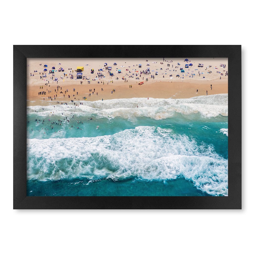 Beach Life 1 Wall Art Print A4 (21 x 29.7cm) / Matte Black Frame / No Border from our Australian Made Framed Wall Art, Prints & Posters collection by Profile Products (Australia) Pty Ltd