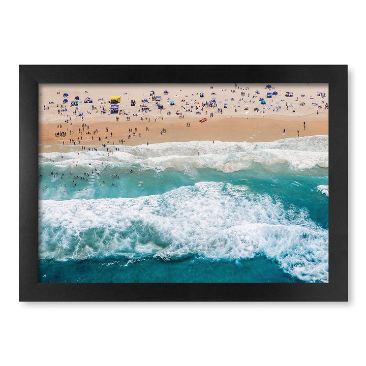 Beach Life 1 Wall Art Print A4 (21 x 29.7cm) / Matte Black Frame / No Border from our Australian Made Framed Wall Art, Prints & Posters collection by Profile Products (Australia) Pty Ltd