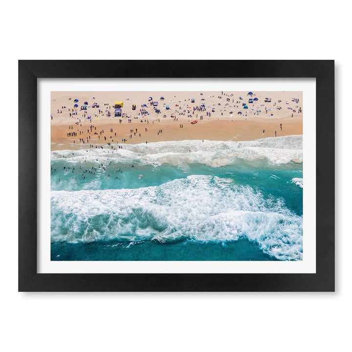Beach Life 1 Wall Art Print A4 (21 x 29.7cm) / Matte Black Frame / White Border from our Australian Made Framed Wall Art, Prints & Posters collection by Profile Products (Australia) Pty Ltd