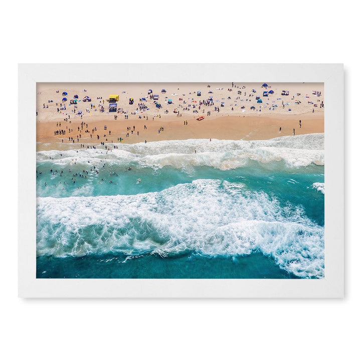 Beach Life 1 Wall Art Print A4 (21 x 29.7cm) / Matte White Frame / No Border from our Australian Made Framed Wall Art, Prints & Posters collection by Profile Products (Australia) Pty Ltd