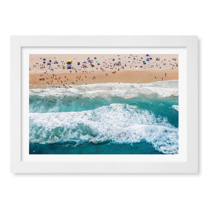 Beach Life 1 Wall Art Print A4 (21 x 29.7cm) / Matte White Frame / White Border from our Australian Made Framed Wall Art, Prints & Posters collection by Profile Products (Australia) Pty Ltd