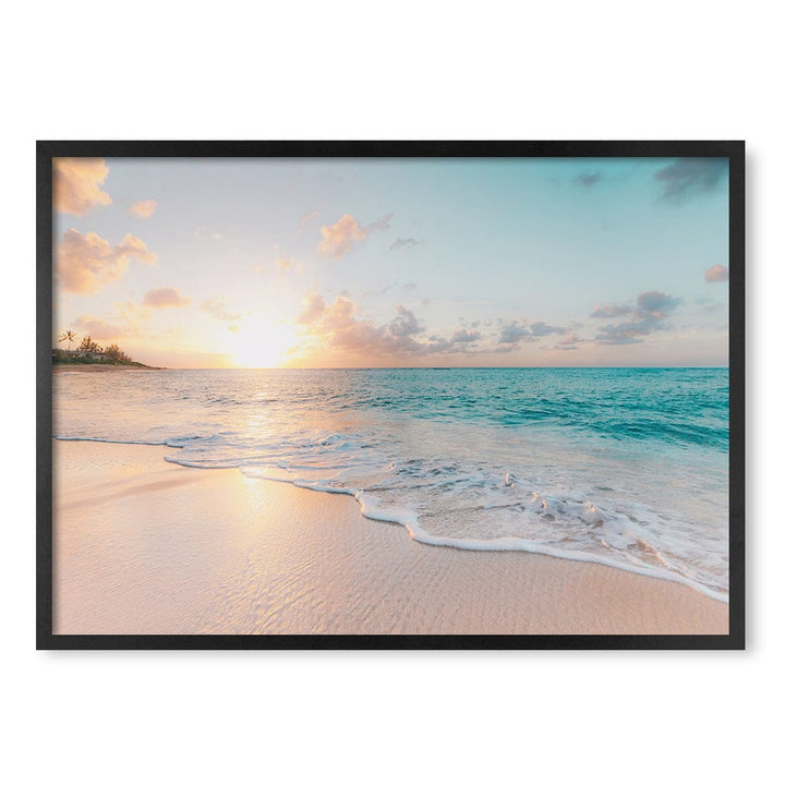 Beach Sunrise Wall Art Print A1 (59.4 x 84.1cm) / Matte Black Frame / No Border from our Australian Made Framed Wall Art, Prints & Posters collection by Profile Products (Australia) Pty Ltd